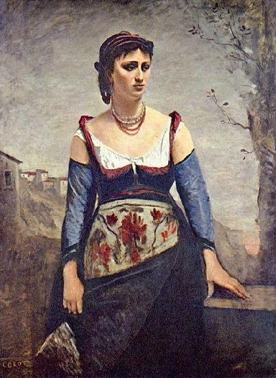 Jean-Baptiste-Camille Corot Agostina, die Italienerin China oil painting art